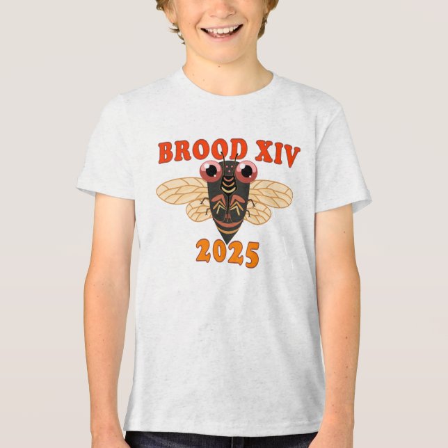 Retro 2025 Brood XIV Cicada Shirt für Kinder (Vorderseite)