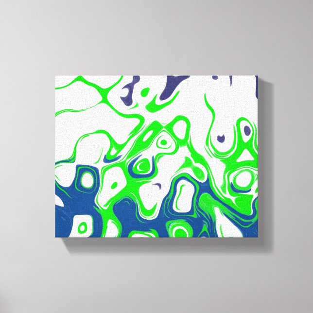 Retro 2059 abstrakte Design Art Leinwanddruck (Vorderseite)