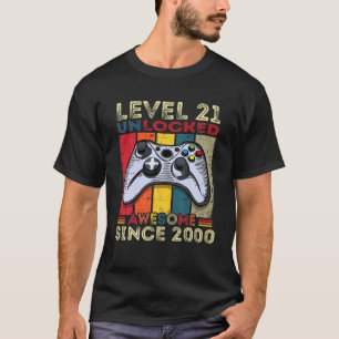 Retro 20th Bday Gamer Level 20 Unlock Phantastisch T-Shirt