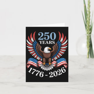 Retro 250 Jahre Amerikanischer Patriotischer Adler Karte