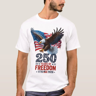 Retro 250 Jahre Freiheit USA Patriotisch 4. Juli T-Shirt