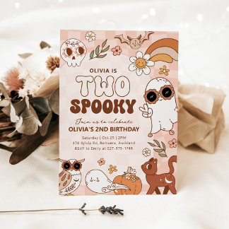 Retro 2 Spooky Halloween Einladung