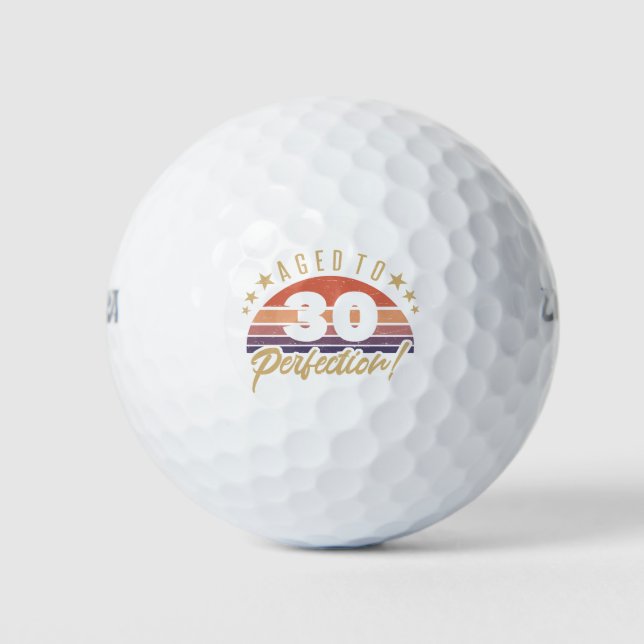 Retro 30. Geburtstag Spaß Golfball (Vorderseite)