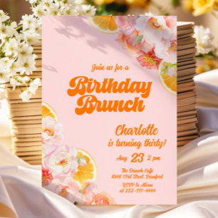 Retro 30th Birthday Invitation