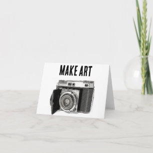 Retro 35 mm Filmkamera Fotograf Kunst Zeichnend Karte