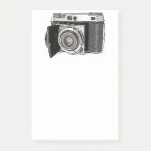 Retro 35 mm Filmkamera Fotograf Kunst Zeichnend Post-it Klebezettel