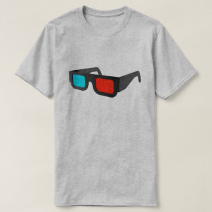 Retro-3D-Brille Grafik T-Shirt