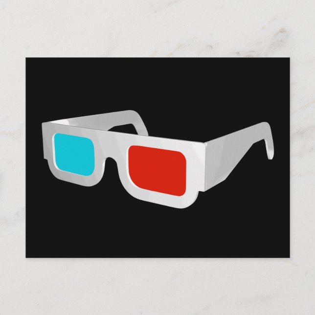 Retro 3D-Brille Graphic Postkarte (Vorderseite)