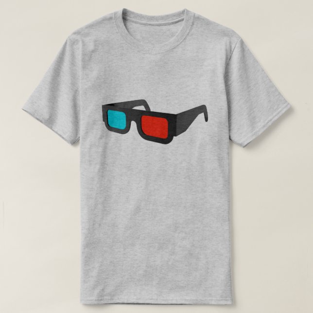 Retro 3D-Brille Graphic T-Shirt (Design vorne)