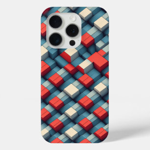 Retro 3D geometrische Hülle für das Telefon, abstr