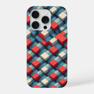 Retro 3D geometrische Hülle für das Telefon, abstr iPhone 15 Pro Hülle