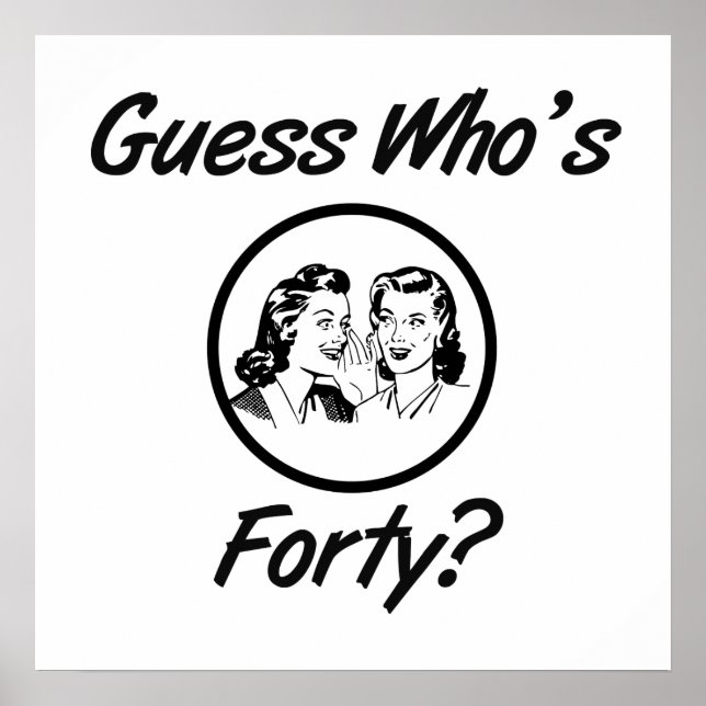 Retro 40. Geburtstag Poster (Vorne)