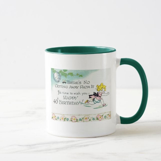 Retro 40. Geburtstag Tasse (Rechts)