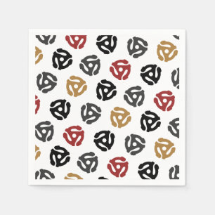 Retro 45 PM Vinyl Record Geburtstag Napkins - Vint Serviette
