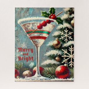 Retro 50er Cranberry-Schneeflocken Weihnachts-Mart