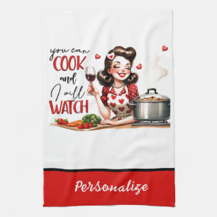 Retro 50er Glam Hausfrau Funny Sarcastic Spaß Geschirrtuch