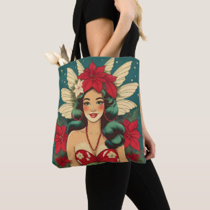 Retro 50er Jahre Tropisches Weihnachten Pin-Up Gir Tasche