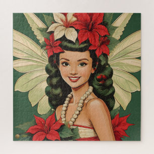 Retro 50er Jahre Tropisches Weihnachten Prinzessin