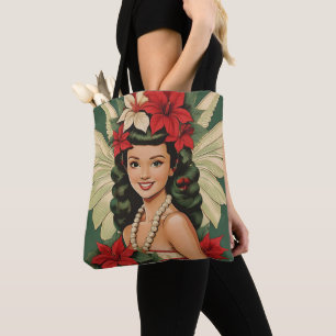 Retro 50er Jahre Tropisches Weihnachten Prinzessin Tasche