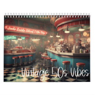 Retro-'50er-Jahre-Vibes Kalender