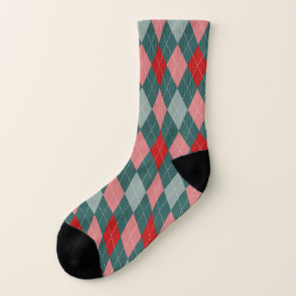 Retro 50er Rauten-Druck-Socken Socken