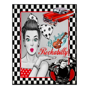 Retro 50er Rockabilly Poster
