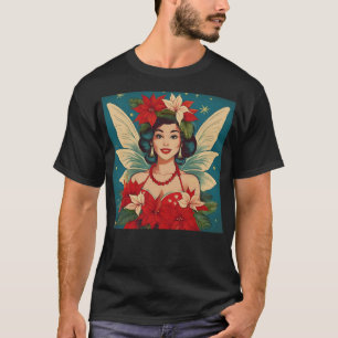 Retro 50er Tropical Christmas Button-Up Beauty Que T-Shirt