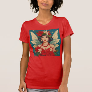 Retro 50er Tropical Christmas Button-Up Beauty Que T-Shirt