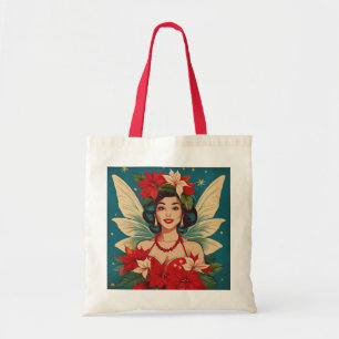 Retro 50er Tropical Christmas Button-Up Beauty Que Tragetasche