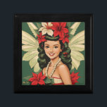 Retro 50er Tropical Christmas Princess Erinnerungskiste<br><div class="desc">Eine Sammlung tropischer Weihnachtsschmuckstücke</div>