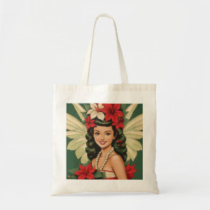 Retro 50er Tropical Christmas Princess Tragetasche