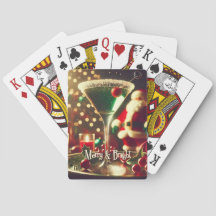 Retro 50er Weihnachtsmann Christmas Grüner Martini