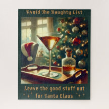 Retro 50s Avoid The Naughty List Christmas Martini
