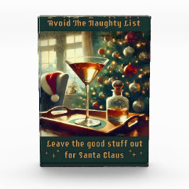 Retro 50s Avoid The Naughty List Christmas Martini Fotoblock