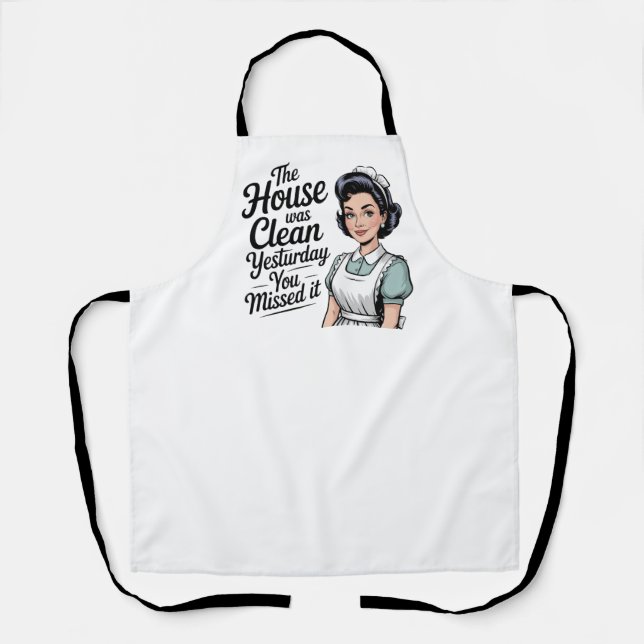 Retro 50s Housewife Funny Schürze (Vorderseite)