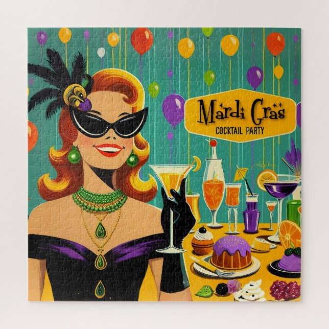 Retro 50s Mardi Gras Cocktail Party (Vertikal)
