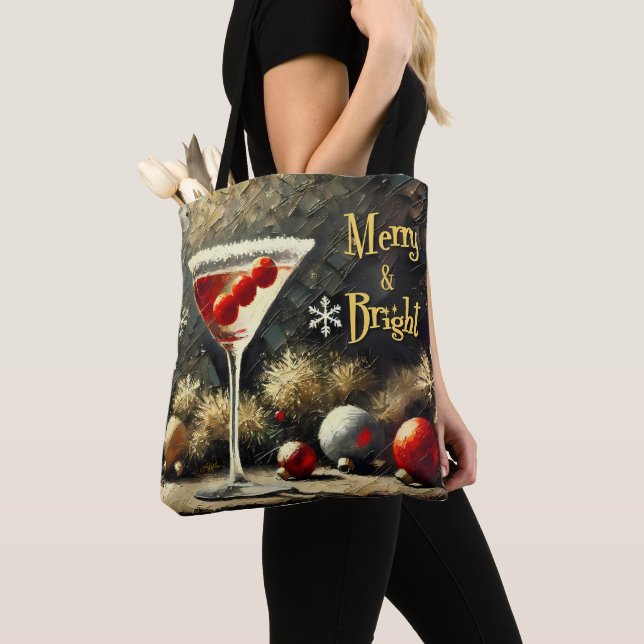 Retro 50s Triple Cranberry Christmas Martini Tasche (Von Nahem)