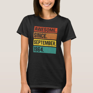 Retro 58 Jahre alt 58. Tag Phantastisch seit Septe T-Shirt