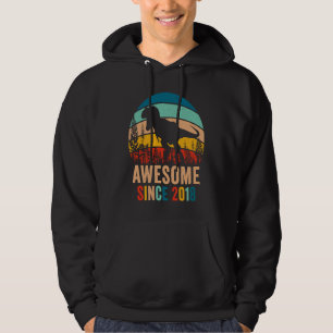 Retro 5. Geburtstag Dinosaurier T Rex Jungen Großa Hoodie