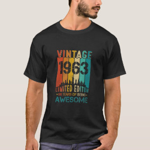 Retro 60. Geburtstag Vintag 1963 60 Jahre alt T-Shirt