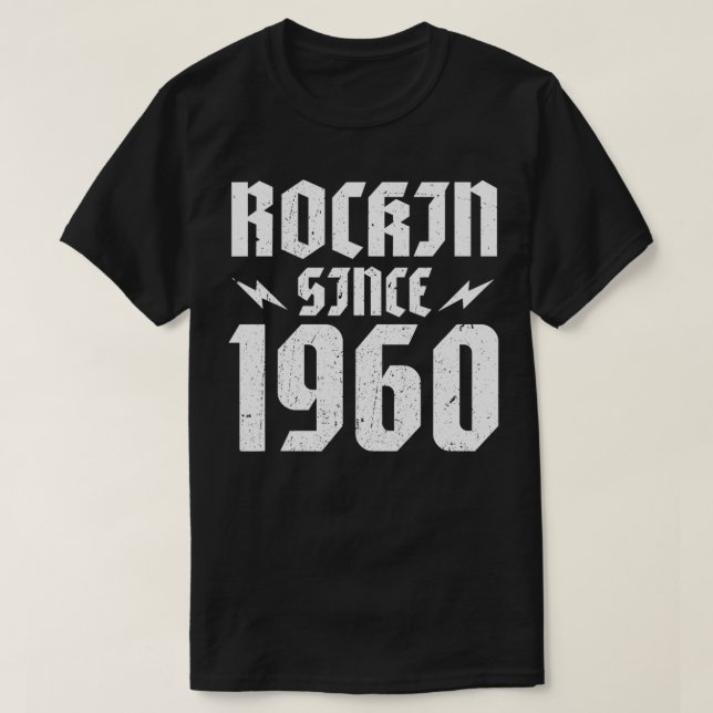 Retro 60 Jahre Rockin' seit 1960 T-Shirt (Design vorne)
