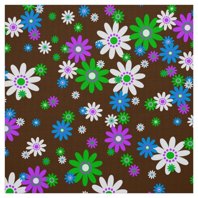 Retro 60er 70er Blume Stoff (Muster)