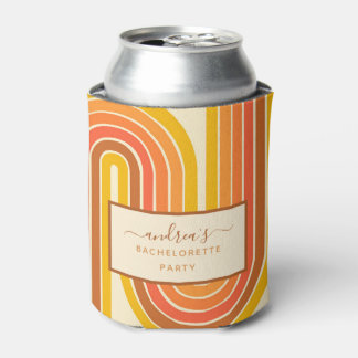 Retro 60er 70er Geometric Rainbow Junggeselinnen-A Dosenkühler