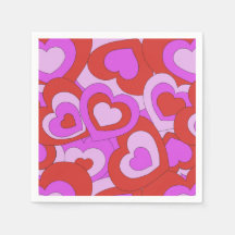 Retro 60er-70er Hearts
