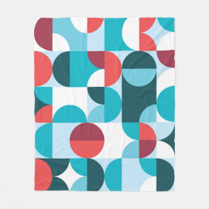 Retro 60er 70er Jahre minimalistisches Muster Fleecedecke
