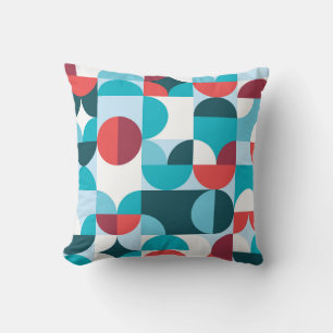 Retro 60er 70er Jahre minimalistisches Muster Kissen