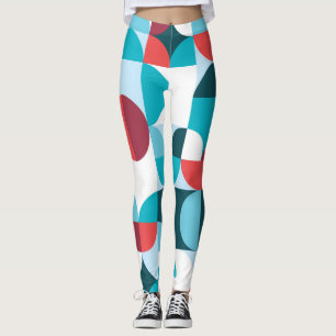 Retro 60er 70er Jahre minimalistisches Muster Leggings