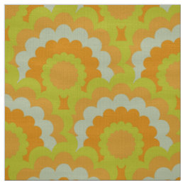 Retro 60er 70er Mod Stoff Scallop Muster