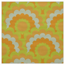 Retro 60er 70er Mod Stoff Scallop Muster