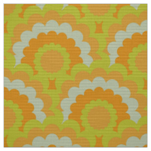 Retro 60er 70er Mod Stoff Scallop Muster